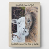 Photo Plaque de bureau Lion et Lamb (Devant)