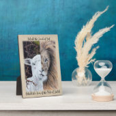 Photo Plaque de bureau Lion et Lamb (Côté)