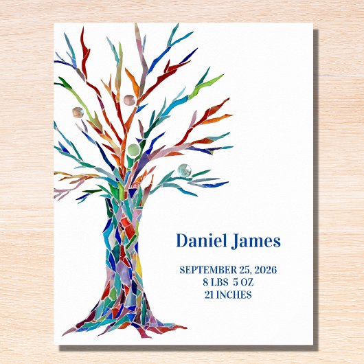 Photo Plaque de bureau pour la statistique de naissance 