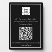 Photo Plaque de code QR personnalisée avec de l'Easel (Devant)