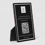 Photo Plaque de code QR personnalisée avec de l'Easel (Côté)