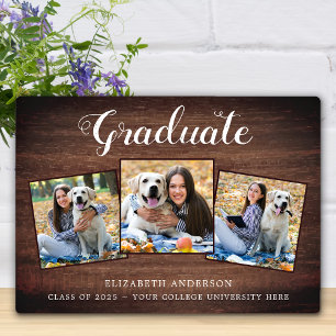 Photo Plaque de collage de photos personnalisées rustiqu