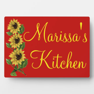 Photo Plaque de cuisine personnalisée en tournesol