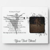 Photo Plaque de danse de prière d'une danseuse (Devant)