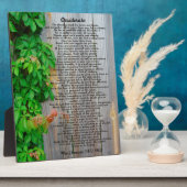 Photo Plaque de desiderata (Côté)