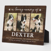 Photo Plaque de deuil pour animal de compagnie rustique  (Côté)