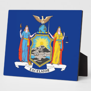 Photo Plaque de drapeau de l'État de New York