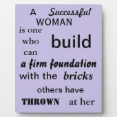 Photo Plaque de femme réussie (Devant)