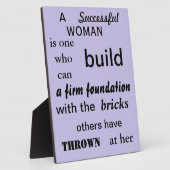 Photo Plaque de femme réussie (Côté)