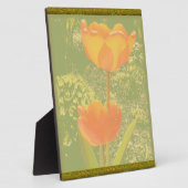 Photo Plaque de fleurs orange (Côté)