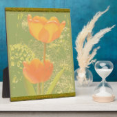 Photo Plaque de fleurs orange (Côté)