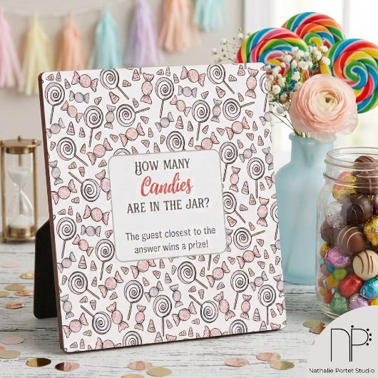 Photo Plaque de jeu de devinette de bonbons