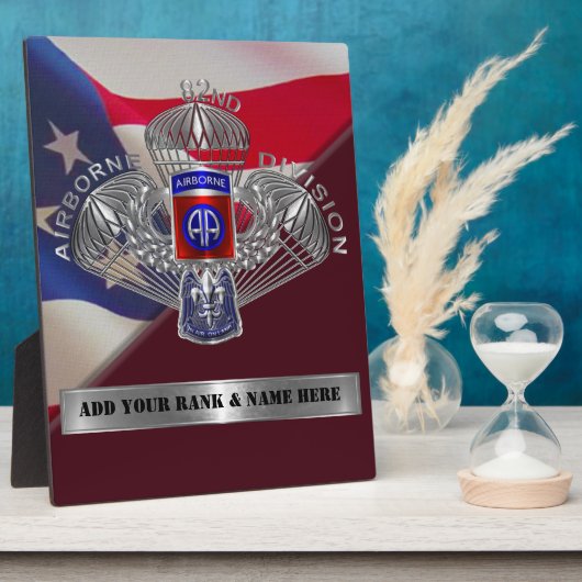 Photo Plaque de la 82e division aéroportée (Côté)