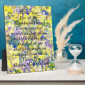 Photo Plaque de la fête des mères avec poème (Côté)