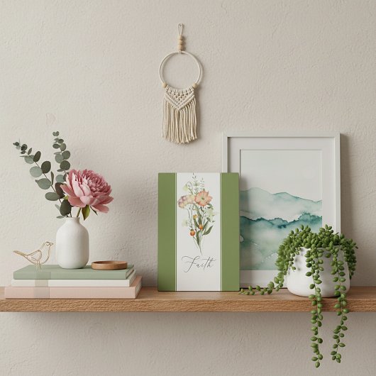 Photo Plaque de la foi fleur sauvage