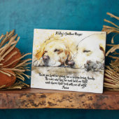 Photo Plaque de la table de prière du soir d'un chien (Côté)