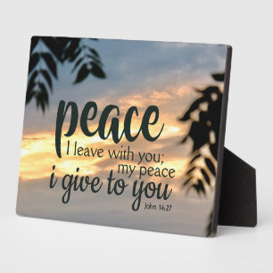 Photo Plaque de la table "Paix que je laisse avec toi"