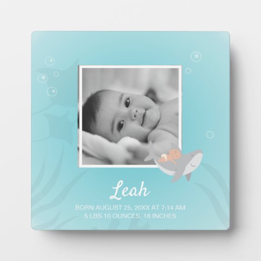 Photo Plaque de l'Easel pour bébé de requin doux (Devant)