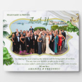 Photo Plaque de Mariage romantique Tropical Merci (Devant)