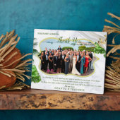 Photo Plaque de Mariage romantique Tropical Merci (Côté)