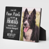 Photo Plaque de memorial en bois noir rustique pour anim (Côté)
