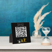 Photo Plaque de menu du code QR et du logo modifiable (Insitu)