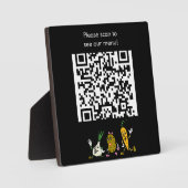 Photo Plaque de menu du code QR et du logo modifiable (Recto)