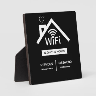 Photo Plaque de mot de passe Wifi Is On The House