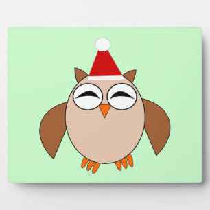 Photo Plaque de Noël chouette mignonne