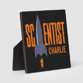 Photo Plaque de nom personnalisé Rocket Scientist (Recto)
