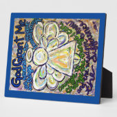 Photo Plaque de peinture d'ange de prière de sérénité (Côté)