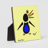 Photo Plaque de pingouin Abstraite - Jaune (Recto)