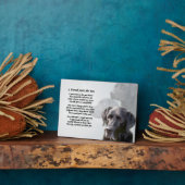 Photo Plaque de poème Black Labrador Friend (Côté)