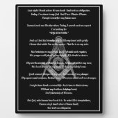 Photo Plaque de poème Freemason (Devant)