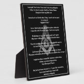 Photo Plaque de poème Freemason (Côté)