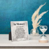 Photo Plaque de poème pour papa - Conception en mémoire (Insitu)