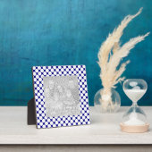 Photo Plaque de points bleu et blanc (Insitu)