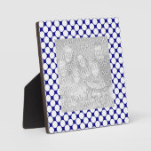 Photo Plaque de points bleu et blanc (Recto)