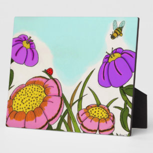 Photo Plaque de prairie de fleurs