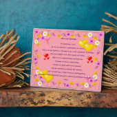 Photo Plaque de prière de mariage (Côté)