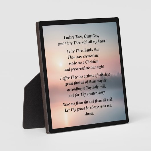 Photo Plaque de prière du matin avec de l'Easel (Recto)