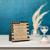 Photo Plaque de prière du policier (Insitu)