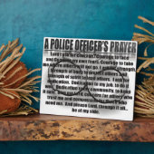 PHOTO PLAQUE DE PRIÈRE D'UN POLICIER (Côté)