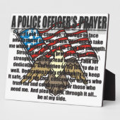 PHOTO PLAQUE DE PRIÈRE D'UN POLICIER (Côté)