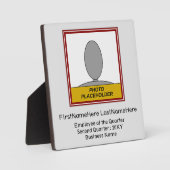 Photo Plaque de reconnaissance du personnel de base enco (Recto)