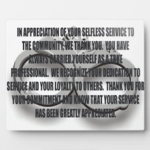 PLAQUE DE RETRAITE DES OFFICIERS