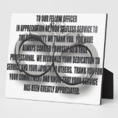 PHOTO PLAQUE DE RETRAITE DES OFFICIERS (Côté)