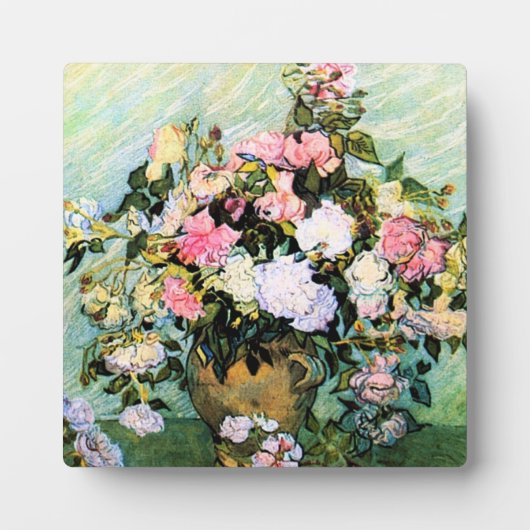 Photo Plaque de roses roses Van Gogh (Devant)
