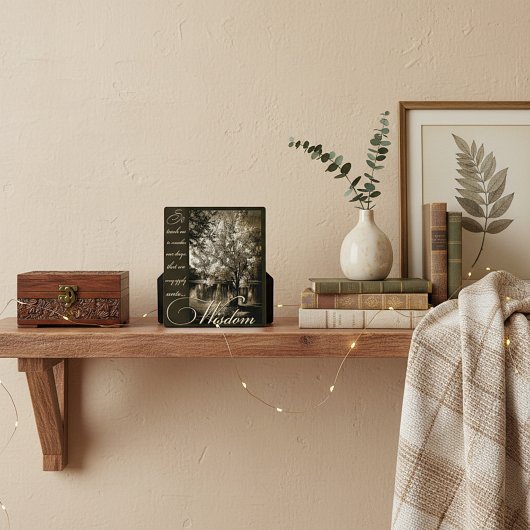 Photo plaque de sagesse