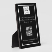 Photo Plaque de socle du code QR (Côté)